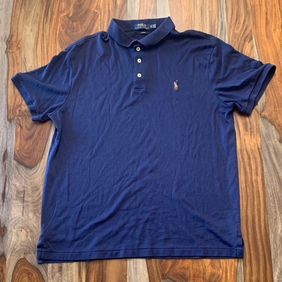 Polo by Ralph Lauren Men's Blue Polo Shirt - Picture 1 of 3